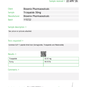 Tirzepatide 30mg Test Report #148478